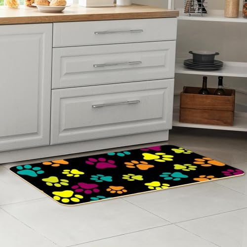 Alfombrillas de cocina VAPOKF para pasillo y cuarto de lavado con diseño animal 7