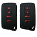 Coolbestda 2Pcs Rubber 4buttons Smart Key Fob Full Protector Remote Skin Cover Case Keyless Jacket for Lexus 2018 NX300h 2018-2013 ES350 GS350 2016-2013 GS300h GS450h Black