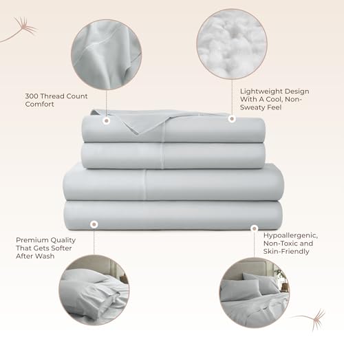 Image of Whisper Organics 100% Organic Cotton Bed Sheets with Deep Pocket 3 Pc. Set