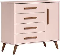 Cômoda Infantil Qencanto Retrô Qmovi Rosa