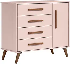 Cômoda Infantil Qencanto Retrô Qmovi Rosa