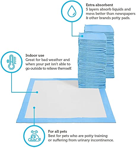 Puppy Pads Dog Pee Pad for Potty Training Dogs & Cats 22 x 22"- 100-Count Large - Thumbnail 2