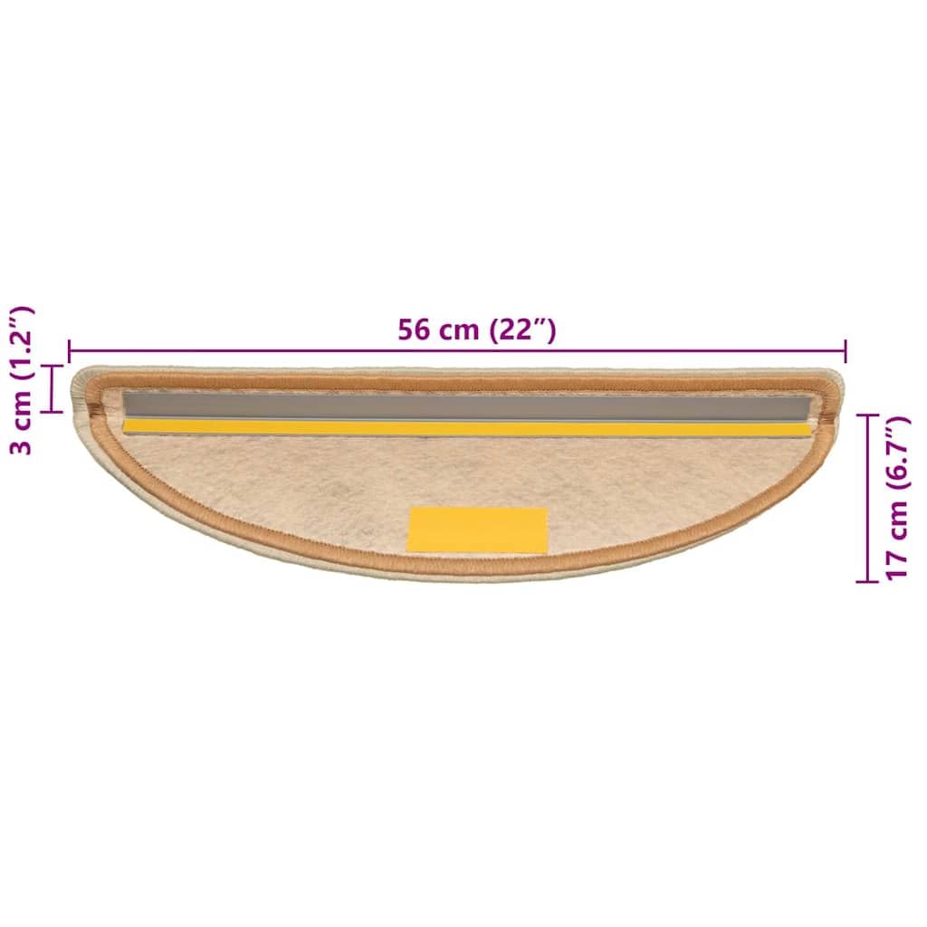 Naklejki na schody o wyglądzie sizalu, 30 sztuk 56x17x3 cm,