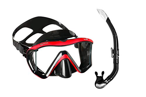 Mares i3 + Bay Schnorchelset (schwarz-rot)