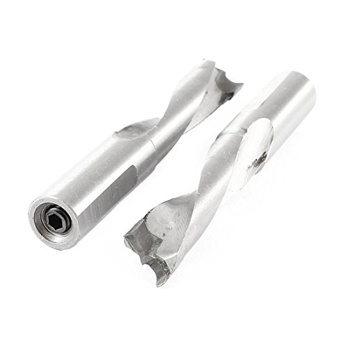 Aexit 2 Pcs Wood Drill Bits Carbide Tipped Brad Point 10mm Dia Drill Bit for Brad-Point Drill Bits Wood Drilling