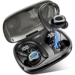 Audífonos Running Bluetooth Auriculares Inalambricos Deportivos 48Hrs Auriculares Bluetooth 5.3 con Mic, CVC8.0 Cascos Inalambricos Cancelacion Ruido IP7 Impermeable Pantalla LED/in-Ear Audifonos Inalambricos Deporte Running
