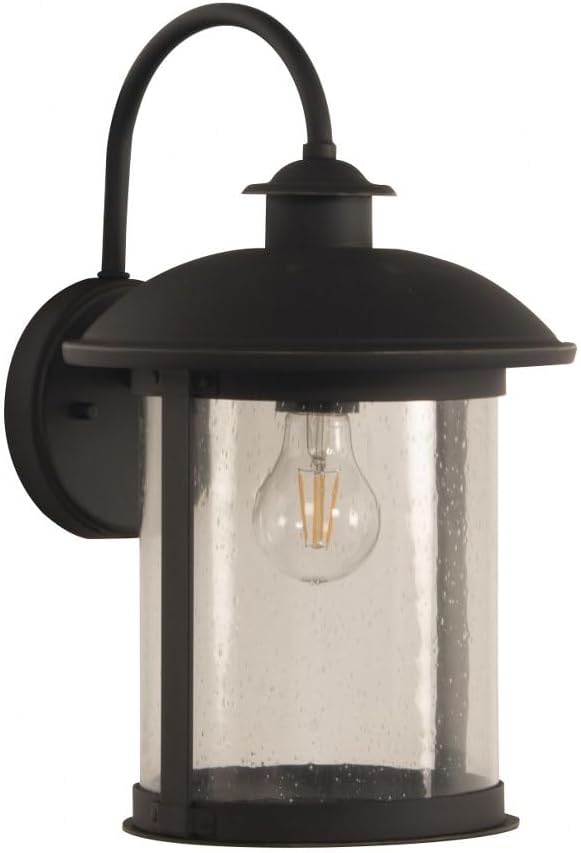 Traditional Classic Bronze Dimmable Lantern Sconce with Clear Shade