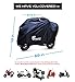 Motorcycle Cover For Moped Scooter - Waterproof Outdoor Bike Storage With Bonus Lock Heavy Duty Tarp Material Bicycle Covers UV Rain Dust Protection Dirt Bike 50cc Accessories
