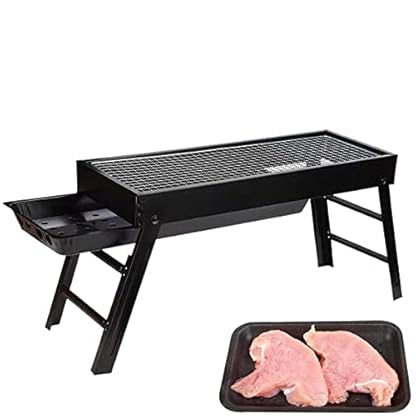 Faltbarer Grill - Sofortiger Grill für den Außenbereich, tragbar - Klappbarer Grill aus Edelstahl, Holzkohlegrill in Notizbuchfor, abnehmbarer zusammenklappbarer Mini-Tischgrill für Camping Yatlouba – Bild 7