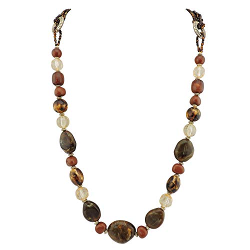 Bocar Long Beaded Necklace for Women Handmade Fashion Costume Chain Jewelry Gift