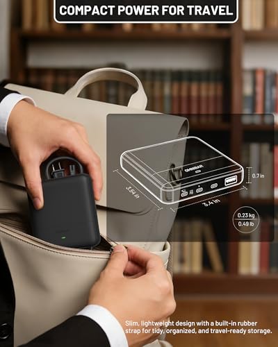 Image of USB C Charging Station 67W, 4-Port Slim USB C Charger Block for iPhone 17 /16 /15, MacBook Air /Pro with 5ft Extension Cord, 3 USBC, 1 USB-A, Fast Charging Desktop Charger for Home Office Travel, Black
