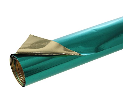 Clairefontaine Maildor 95550C Rolle Aluminiumpapier (beidseitig, 80 x 50cm, 90g, ideal für Handarbeiten, wie Dekorationen) 1 Rolle, grün