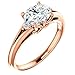 14K Solid Gold Handmade Engagement Ring, 1.5 CT Oval Cut Moissanite Solitaire Ring Diamond Wedding Ring for Her/Woman, Gorgeous Ring, VVS1 Colorless (Rose)