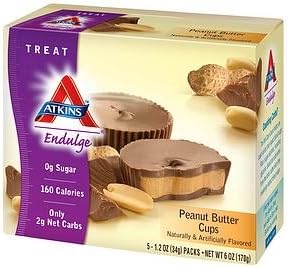 Atkins Endulge Treats, 5 pk, Peanut Butter Cups 1.2 oz (34 g))- pack of 3