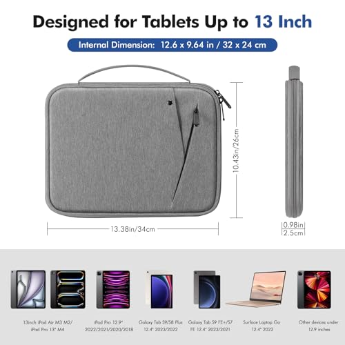 Image of MoKo 13 Inch Tablet Sleeve Carrying Case Padded Protective Bag with Handle
