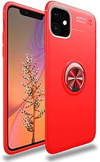 SORAKA Case for iPhone 11 with 360 degree rotation Ring Stand Soft Slim Fit Silicone Case Shockproof Anti-fingerprint Case with Metal Plate for Magnetic Car Phone Holder Blue