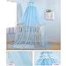 Cdycam Baby Infant Toddler Bed Dome Cots Mosquito Netting Hanging Bed Net Mosquito Bar Frame Palace-Style Crib Bedding Set (Blue Mosquito Netting Only, Without Stand)