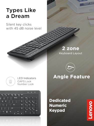Image of Lenovo 300 Wireless Keyboard, Black