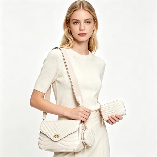 Image of JEEHAN Quilted Crossbody Bags for women Designer Shoulder Handbags Small Purse