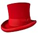 Red Wool Felt Top Hat Victorian Mad Hatter 6