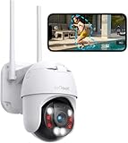 ieGeek Überwachungskamera Aussen WLAN,355°/90°Schwenkbar,Outdoor Kamera mit Automatische Verfolgung,Mensch Bewegungsmelder, Farbe Nachtsicht,2-Wege-Audio,IP66 Wasserdicht,verbesserten 5dBi-Antennen