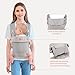 IULONEE Baby Carrier Wrap Ergonomic Baby Strap Carrier Front & Back Backpack Carry Adjustable Infant Toddlers Carrier Sling for Newborn Grey
