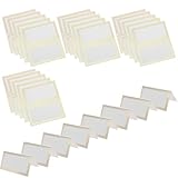 BESPORTBLE 50 Stück Tischkarten mit Goldfolie Doppelrahmen Papier Namenskarten für Hochzeiten Geburtstagsfeiern und Festliche Tischdekoration