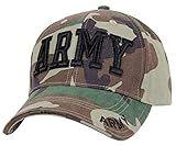 Rothco 18260 Deluxe Army Embroidered Low Profile Insignia Cap Color : Woodland Camo