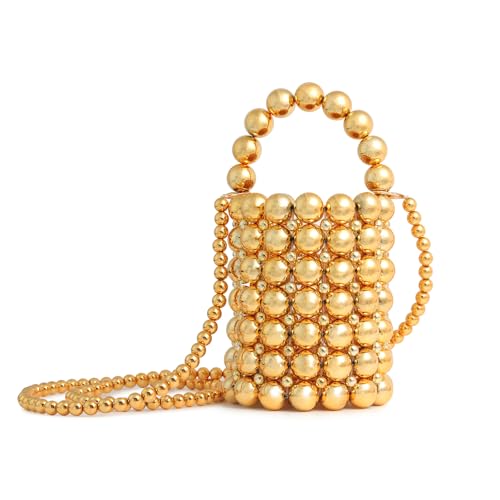 Sac de soirée multicolore doré à perles chic pour femme