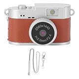 MENDUNER ミニキーホルダーデジタルカメラ、2MP 1.47インチカラースクリーン128GB小型メモリカード、OTGアダプター、旅行、毎日のVlog、パーティー、Vlog用のヴィンテージリトルカメラ (BROWN)