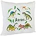 Flauschiges Kissen für Kinder T-Rex mit Wunschname Kuschelkissen Dino Junge Mädchen 40 x 40 cm mit Inlett (Name)