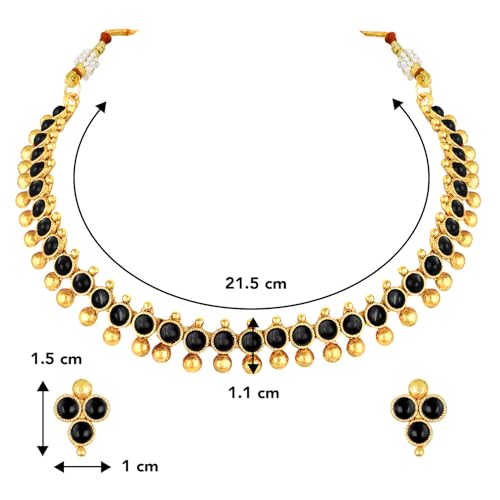 Image of Peora Traditional Ethnic Necklace & Jewellery Set Gift for Women