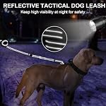 Heavy Duty Dog Leash for Medium Large Dogs,4-6FT Shock Absorbing Bungee Tactical Dog Leash with Control Padded Handle and Car Seatbelt, Reflective Lead for Walking Training,Black - Image 6