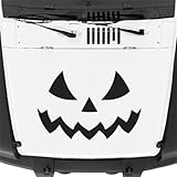 Halloween Pumpkin Car Decal Decorative Jack-O-Lantern Face Sticker for Vehicle Auto, Halloween Decoration Sticker Decals for Cars, Trucks, Windows.… (Black, L#)