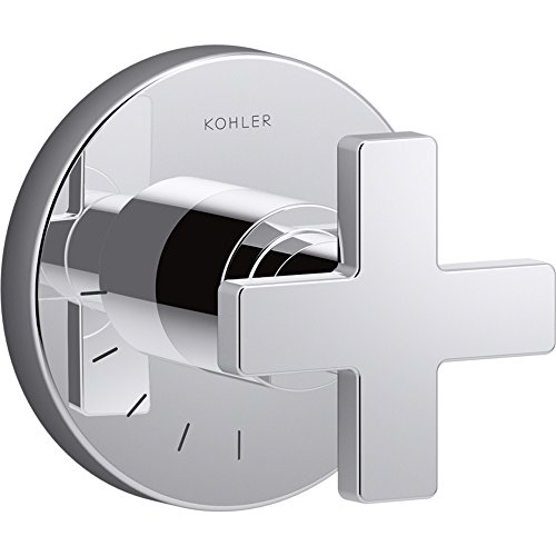 KOHLER K-T73135-3-CP Composed Volume Control Valve Trim con Manija Cruzada, Válvula No Incluida, Cromo Pulido miniatura 1