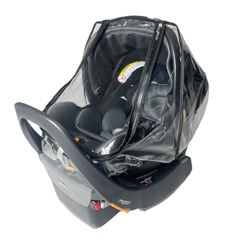 Image of SASHA'S Rain and Wind Cover for Chicco KeyFit 30 & 35 Infant Car Seat - Clear Design, Maxium Coverage (Infant Carrier not Included)