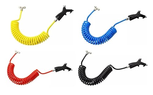 4 Pistola De Ar Botão Mangueira Cabine Caminhão Cores (Amarelo)