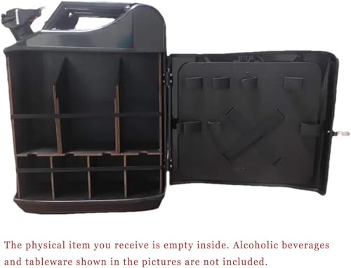 Mini bar de whisky portátil con capacidad de 20L y estructura de madera resistente 5
