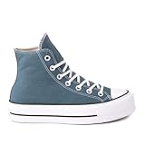 Converse Unisex Chuck Taylor All Star Lift High Canvas Sneaker - Lace up Closure Style - Deep Sleep/White/Black , 6 Women/4 Men