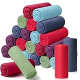 24 Packs Fleece Throw Blanket Soft Warm Lightweight Fleece Blanket Cozy Throw Bulk for Bed Couch Sofa Home Office Wedding Gifts Suitable for Seasons, 50 x 60 Inches(Novel Color)