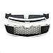 Front Bumper Upper Grille+ Lower Grill Set Compatible with 2011 2012 2013 2014 Chevy CRUZE Eco LS LT LTZ Black