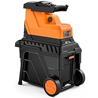 DOVAMAN Electric Garden Shredder, 2500W Brushless Motor, 8-Tooth Roller Blade, Low Noise, Shreds Dry Branches up to 40mm, 55 litre Collection Box, w/ Overload Protection-GT10