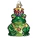 Old World Christmas Frog King Glass Blown Ornament for Christmas Tree, Handcrafted Holiday Decoration, Wildlife Animal Collection