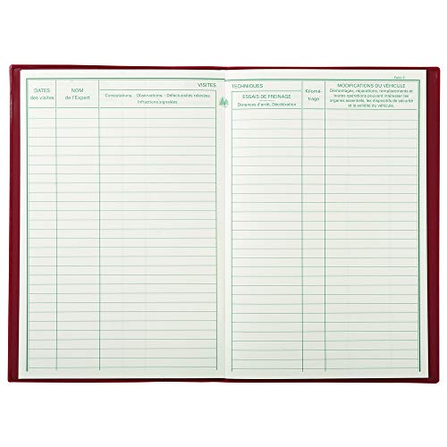EXACOMPTA Carnet d'entretien pour véhicules de transports de marchandises Modèle officiel 21x13 5 cm Couleurs assorties - vue 3