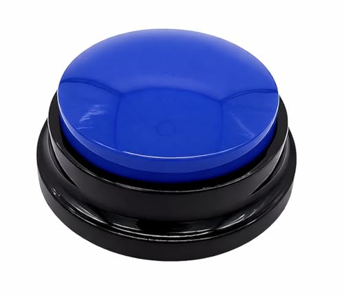 MarQo – RECORDABLE PRODUCTS Buzzer mit Sound und Aufnahmefunktion – Sprachrekorder Knopf für Klassenzimmer, Hundespielzeug Intelligenz & Talk – 30 Sek. Aufnahme, Laut & Wiederverwendbar