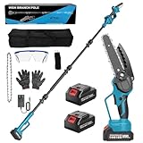 Rocky&Chao Akku Hochentaster 3000mAh, 6 Zoll Mini Kettensäge mit Akku 2 in 1