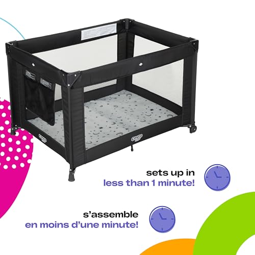 Cosco Kids Origins Playard, Baby Playpen, Portable Travel Playard with Compact Fold, Wheels & Built-in Storage – Twinkle Twinkle by Cosco - Image 2