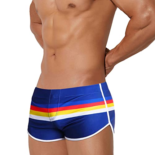 UXH Men's Swimming Trunks Swimwear Swummer Strips Beach Short Pants2