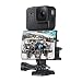 Eyeon Selfie Vlog Specchio Staffa Selfie Flip Specchio per GoPro Hero 9/8/7/6/5 Nero con Microfono Adattatore Slot Freddo Scarpa per Microfono e Luce LED