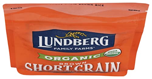Lundberg Family Farms - Organic Brown Short Grain Rice, Subtle Nutty Aroma, Clings When Cooked, 100% Whole Grain, High Fiber, Pantry Staple, Usda Certified Organic, Gluten-Free, Vegan (32 Oz, 1-Pack) #TOP3